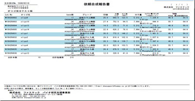 依頼合成報告書イメージ